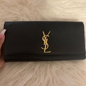 Black YSL clutch
